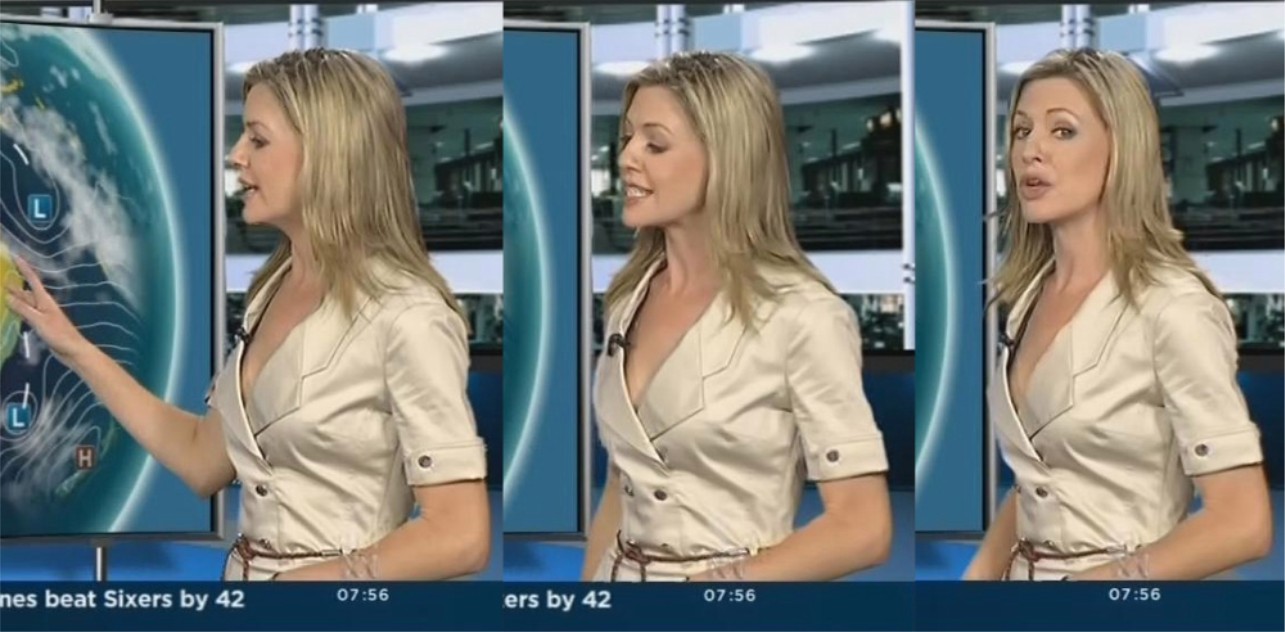 ABC weather presenter Vanessa OHanlon caught in a 